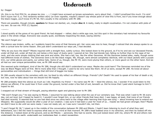 fic/underneath screenshot