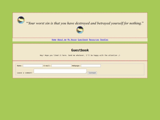 Guestbook screenshot