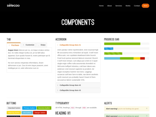 components screenshot