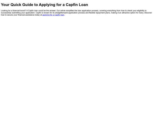 capfinloan screenshot