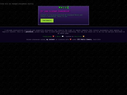 guestbook screenshot