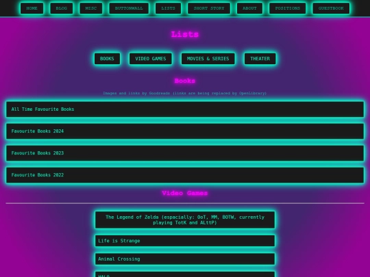 misc/lists screenshot