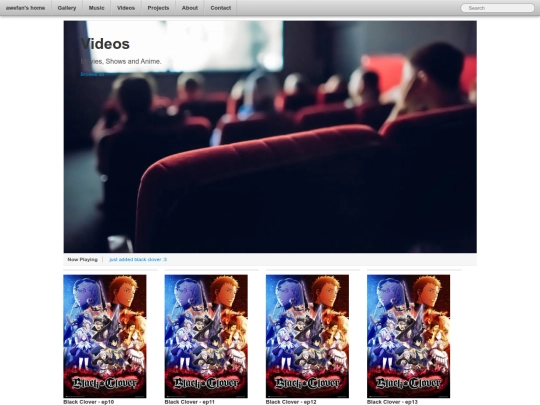 videos screenshot