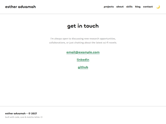 portfolio/contact screenshot