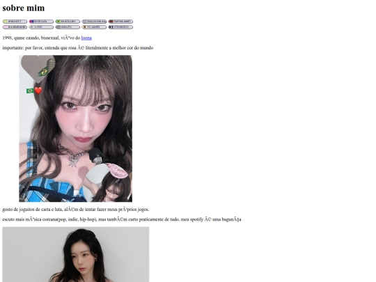 pages/sobremim screenshot