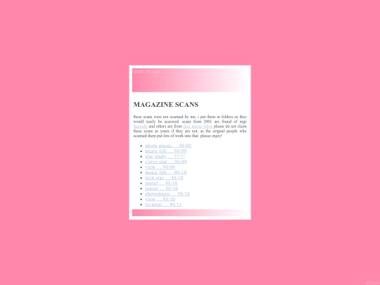 navagation/scan pages/mags screenshot
