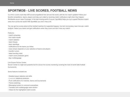 sportmob screenshot
