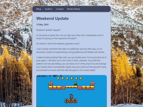 blog/posts/2024-05-12-Weekend-Update screenshot