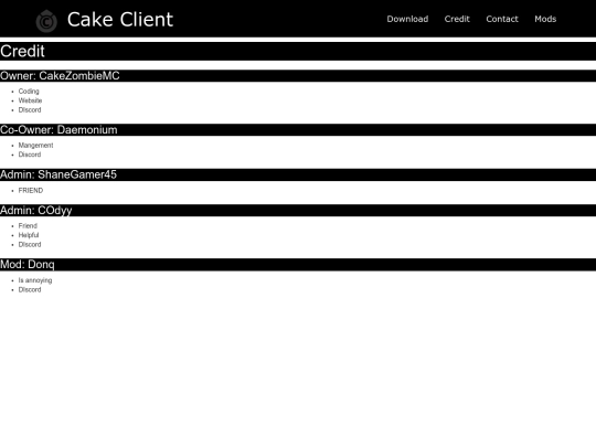 Credit screenshot