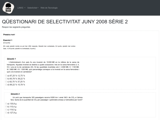 selectivitat screenshot