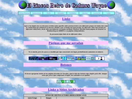 links screenshot