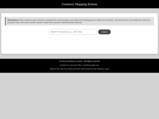 Web Based Cemetery Mapping System (2) screenshot
