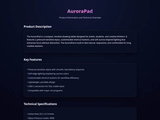 product screenshot