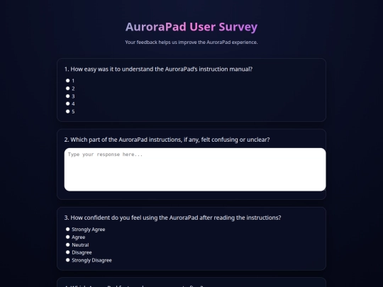 survey screenshot
