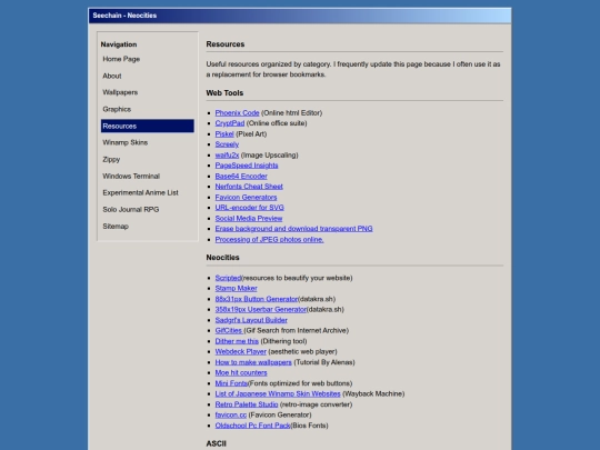 resources screenshot