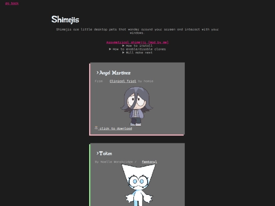 create/shimejis screenshot