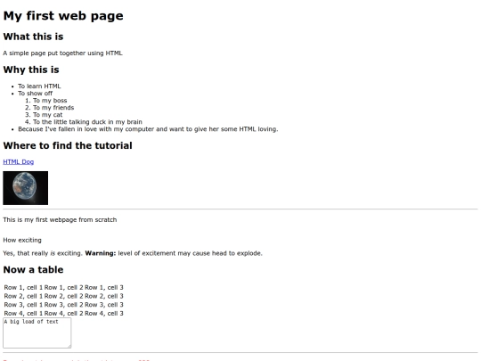 myfirstpage screenshot