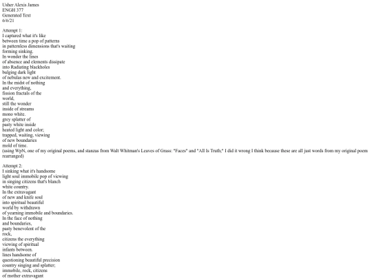 ENGH 377 Generated Text screenshot
