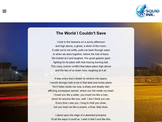 Poems/TheWorldICouldntSave screenshot