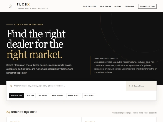 florida-coin-dealer-directory screenshot