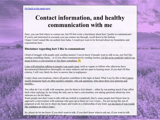 pages/contact screenshot