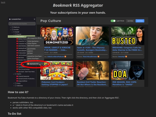 projects/bookmark-rss-aggregator screenshot