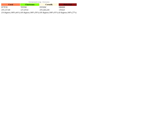 Colors screenshot