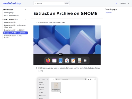extract-archive/gnome screenshot