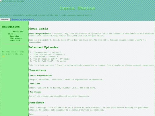 Daria screenshot