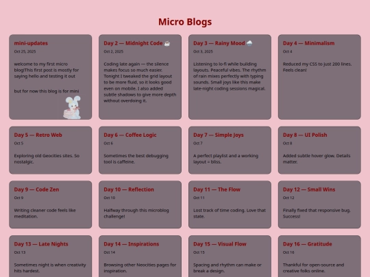 Microblog screenshot