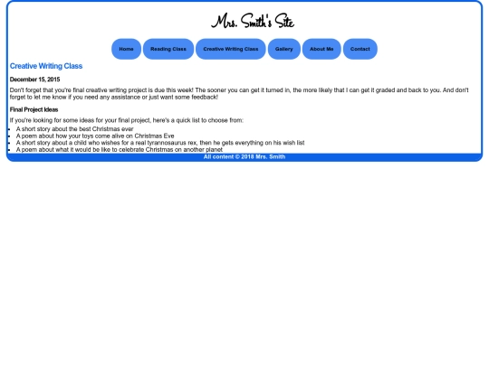finalproject/creativewriting screenshot
