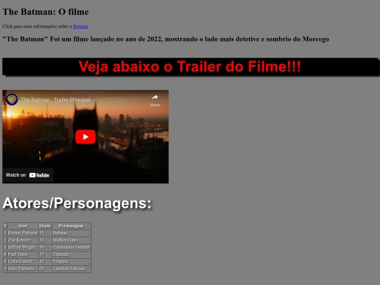 HTML/Batman screenshot