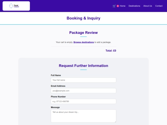 booking screenshot