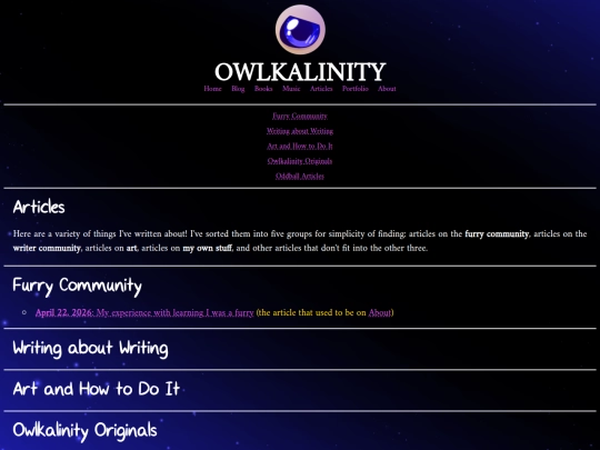 articles screenshot