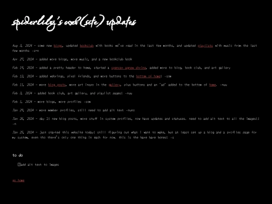 updates screenshot