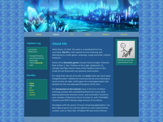 HTML/aboutme screenshot
