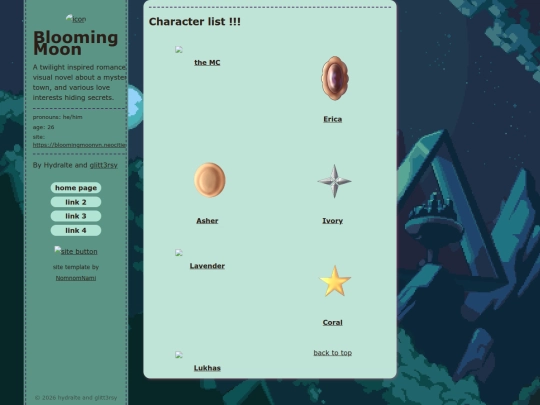 characters/characterlist screenshot