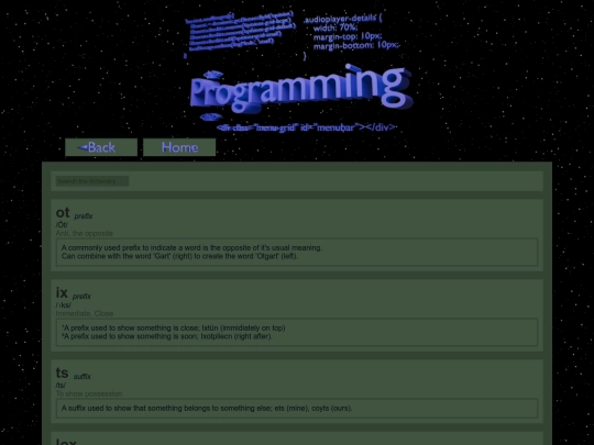 my-stuff/language screenshot
