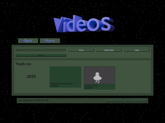 my-stuff/videos/videos-history screenshot