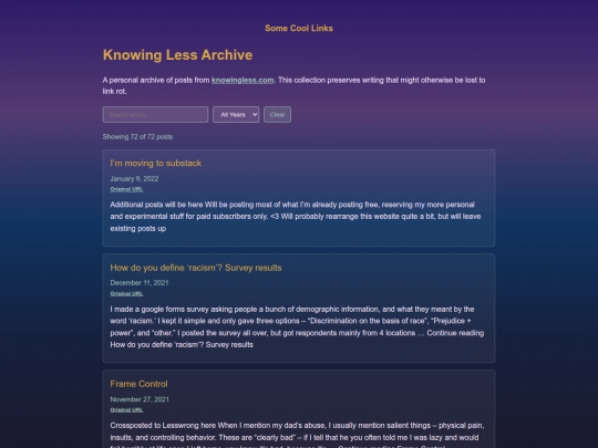knowingless-archive screenshot