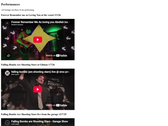 performances screenshot