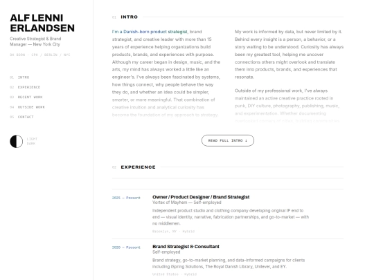 Resume screenshot