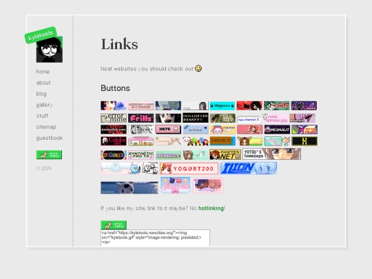 links screenshot
