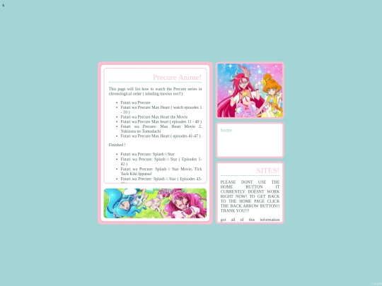 Precureanimepage screenshot