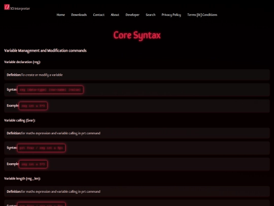 syntax screenshot