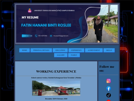 EXPERIENCE screenshot
