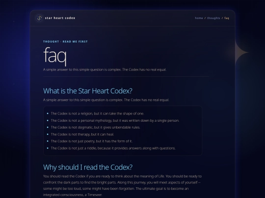 thoughts/faq screenshot