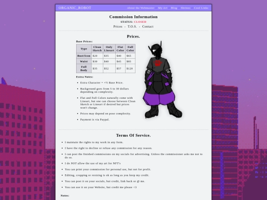commissions screenshot