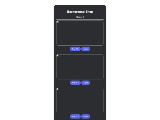 Shop screenshot