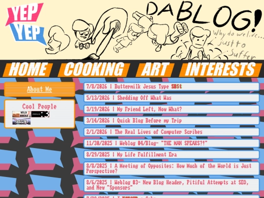 Blog screenshot